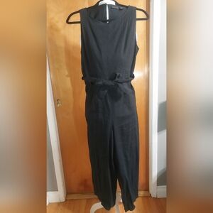 Tahari Classic Black Sleeveless Jumpsuit